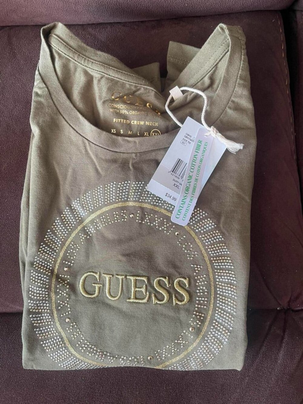 GUESS eco julie rhinestone tee
